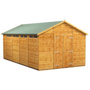 Power 18x10 Apex Secure Garden Shed - Double Door